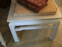 Small white bench 