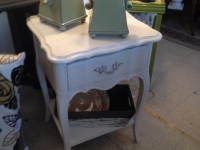Vintage white side table