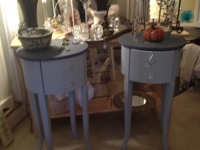 Pair of gray side tables