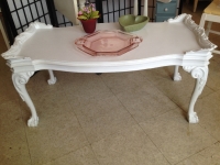 Beautiful white ornate coffee table 