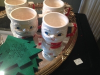 vintage santa mugs