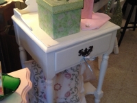 Vintage white side table