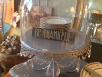 Fabulous cake stand with cloche on top