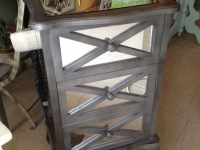 Glass front side table