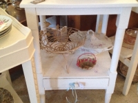 Vintage white side table