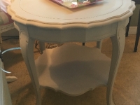Shabby chic gray round occ / coffee table
