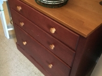 Cool three drawer Ethan Allen Burea