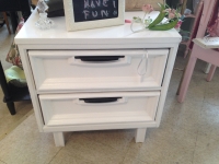 Mid Century two drawer small side table