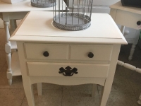 vintage white two drawer