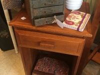 rustic side table