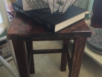 small rustic table