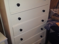 white-five-drawer